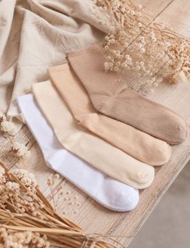Confezione da 4 paia di calze - beige