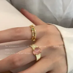 Cat's Eye Zircon Ring Women's Light Luxury Niche Design High-end