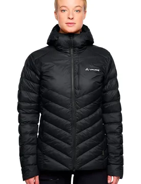 Womens monviso down hooded jacket chaqueta outdoor mujer Negro (36) - VAUDE - FashionsVida