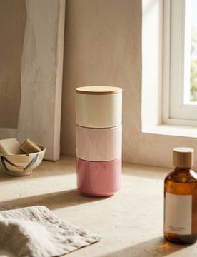 Contenitori per alimenti 3 pezzi - rosa pastello