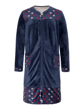 Wohlfühl-Hauskleid „Lotte“ blau S Damen - wedolina - FashionsVida