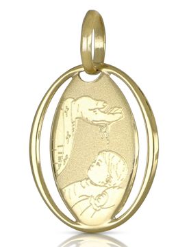 Medaglia Ciondolo da Battesimo Oro Giallo 803321714869