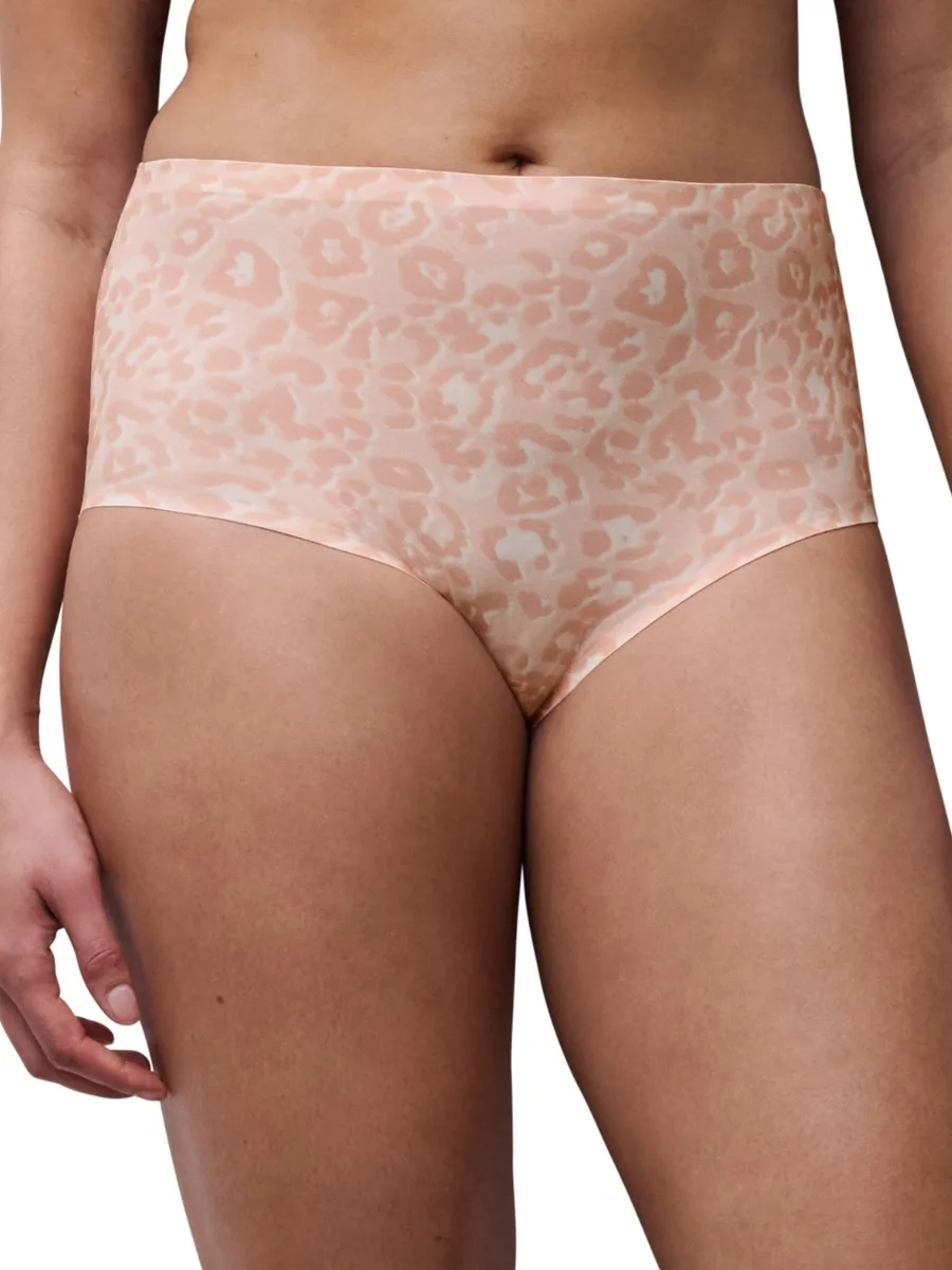 Womens Softstretch High Waisted Brief - Pink Polyamide - One Size - Chantelle - FashionsVida