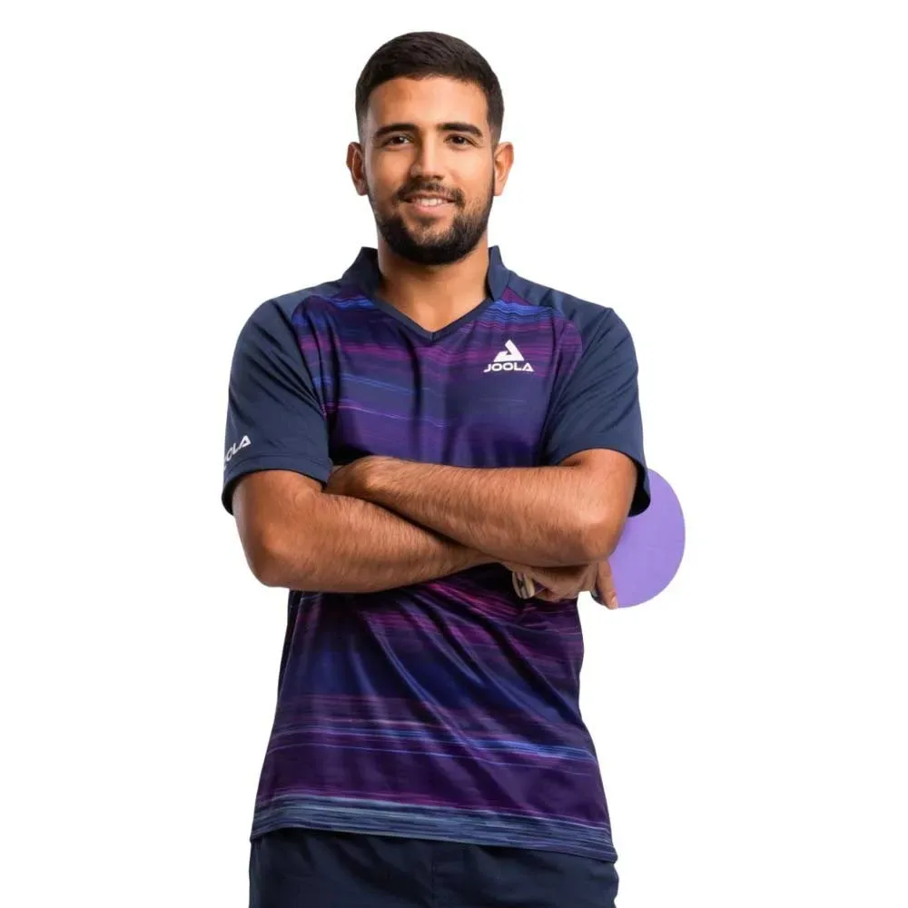 Solstice Short Sleeve T-shirt Navy / Violet 2XL - JOOLA - FashionsVida