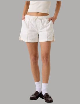 Shorts Guess GJ Denim Bianco Vita Alta Relaxed Fit