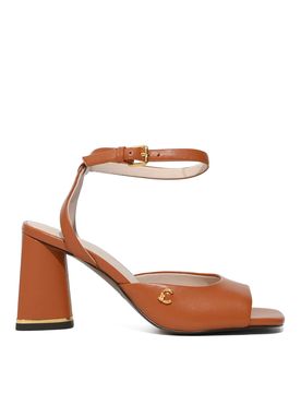 Sandali C-Me In Pelle Con Tacco Largo Crab