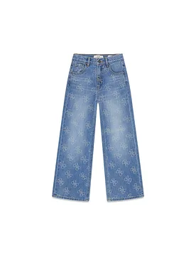 Jeans wide fit da ragazza azzurro 140 - Guess - FashionsVida