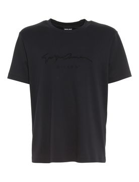 T-shirt in cotone ricamo logo