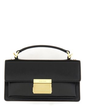 Small Venezia Bag in Boarded Leather with Gold Details