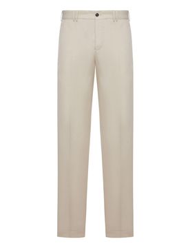 Pantaloni Sartoriali In Misto Lino E Cotone
