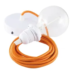 Cables Lampe Suspendue Pendel Pour Abat-jour Rm15 1 M Orange / White One Size