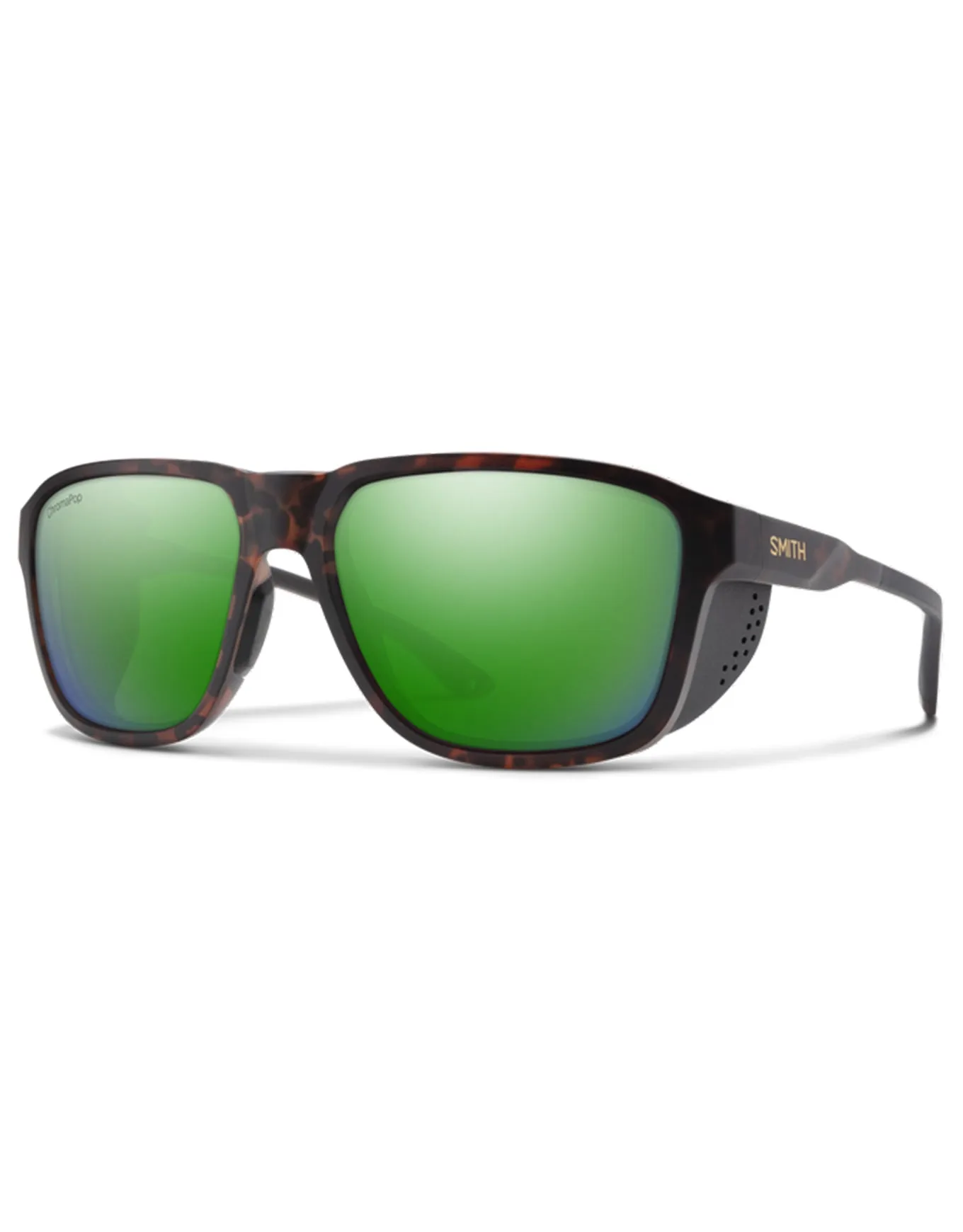 Lunette de soleil - Embark Matte Tortoise Chromapop Polarized Green Mirror - Noir - SMITH - FashionsVida