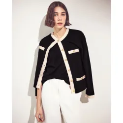 Twin set fitted chaqueta y jersey liso de mujer
