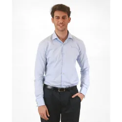 Camisa algodón de hombre soft slim fil a fil en