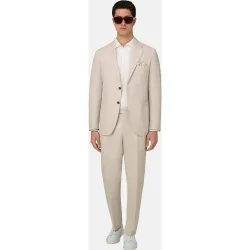 Traje pata de gallo de lana lino seda