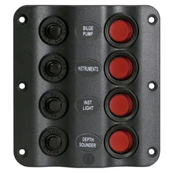 Switchpanel Wave Design 4 Switches 12v Black One Size unisex