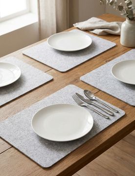 Tovagliette da tavola, set da 4 - grigio chiaro
