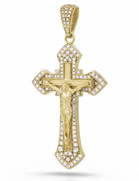 Ciondolo Croce Unisex Oro Giallo GL102371