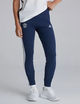 Manchester United x Womens Essentials 3-Stripes Cotton Leggings Blue S - Adidas - FashionsVida