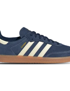 Samba Men's Sneakers - Blue - Size 10.5 - Leather - Blue - Size: 10.5 - Adidas - FashionsVida