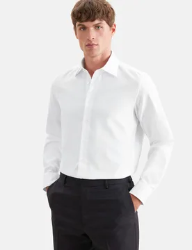 X-Slim Business Hemd Struktur Weiß 37 - Seidensticker - FashionsVida