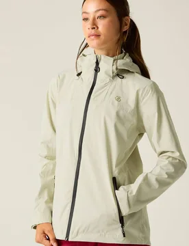 Women's Switch Up III Hooded Walking Waterproof Jacket in Natural White Size: 12 - Natural White - Size: 12 - Dare 2b - FashionsVida