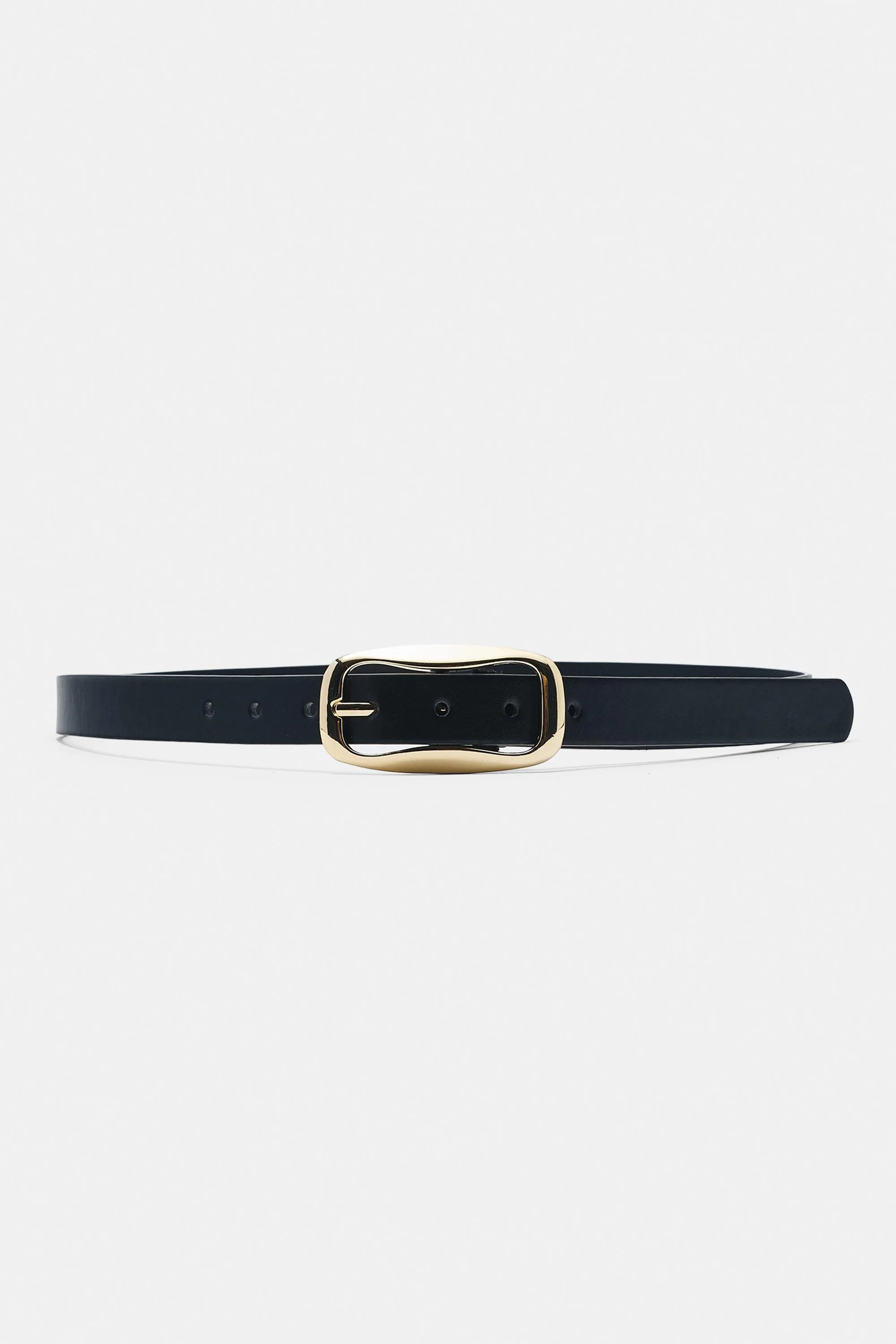 Slim Belt With Irregular Buckle (Size: ) - Pull&bear - FashionsVida