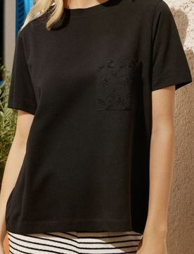 Sinsay - Top con taschino - nero