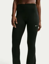 One High-Waisted Flared Leggings Black Mix female
