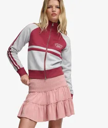 Superdry Damen Gestufter Jersey-minirock Pink - Größe: 36