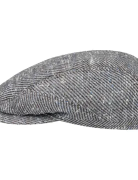 Plainfield Silk Wool Flat Cap by - brown-blue - Herren - Size: 58 cm - Stetson - FashionsVida