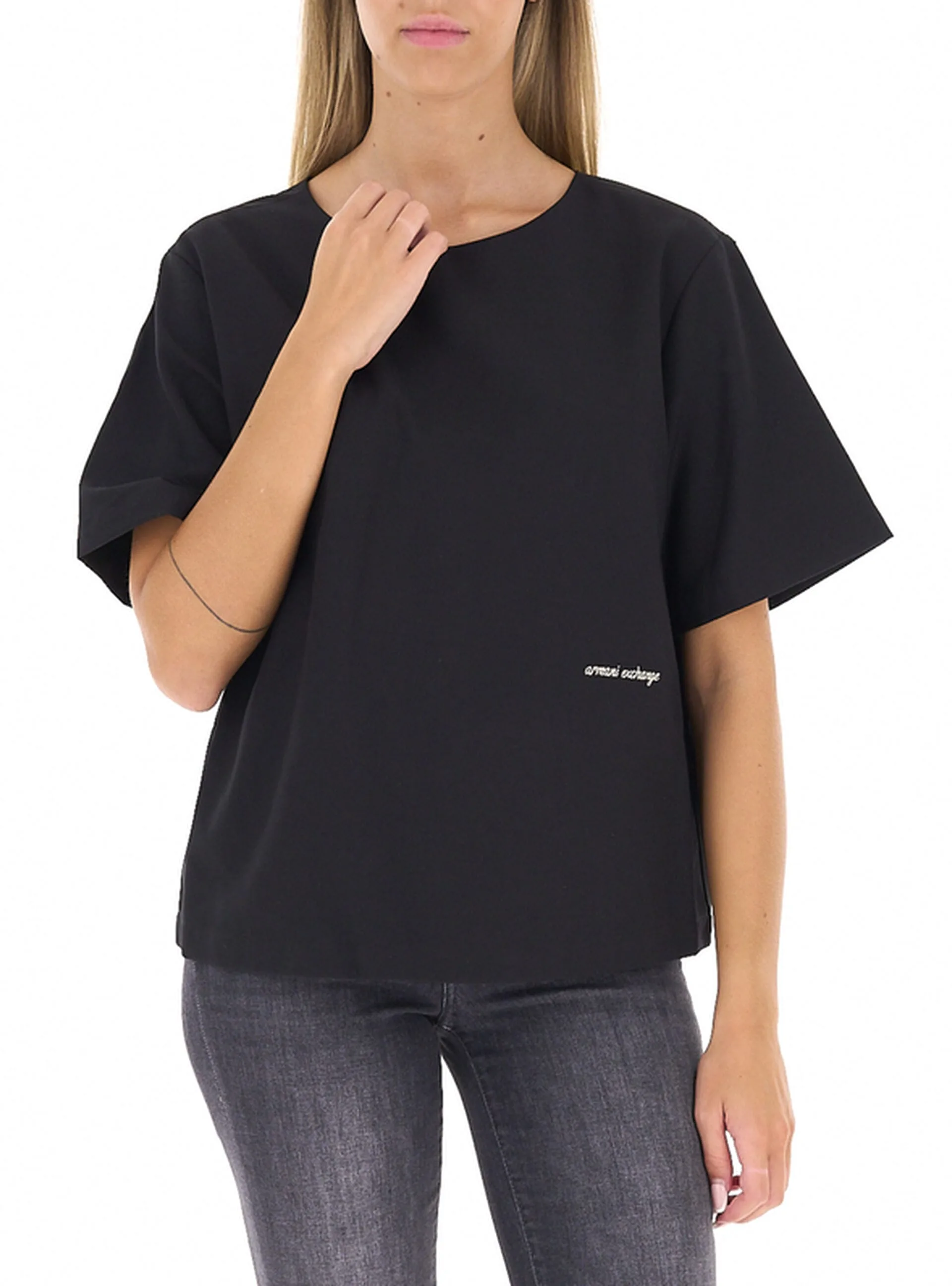 T-shirt scollo barchetta NERO XS - Armani exchange - FashionsVida