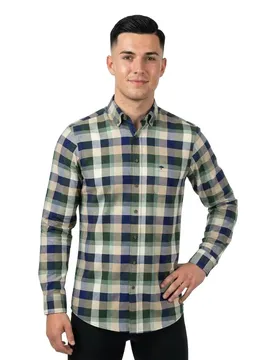 Chemise à Manches Longues 15108070 Dark Ivy 2XL