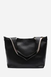 Women's 'Citron' Shoulder Tote Bag in Black - Black - Size: One Size
