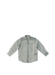 SUN68 Camicia in lino VERDE 10A