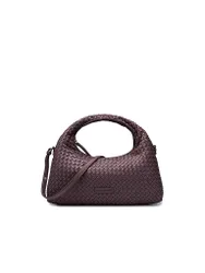 Sac en cuir - Sac à main SADIE GRANDE WEAVE SILKY rouge foncé