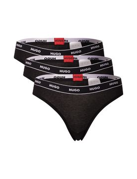 HUGO Tanga negro / blanco