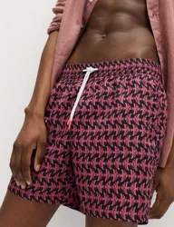 Quick Dry Printed Swim Shorts Black Mix male