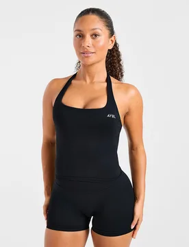 Enhance Seamless Halterneck Top - Damen, Schwarz - female - Size: XL - AYBL - FashionsVida