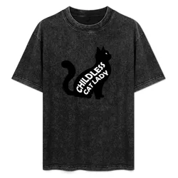 Childless Cat Lady T-Shirt Work Style Casual T-Shirt