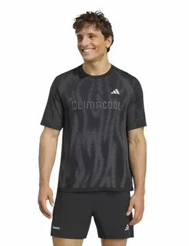 T-shirt à Manches Courtes Techfit Apparel Seamless Black / Grey Four S - Adidas - FashionsVida