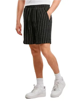 Pantaloni Corti Crinkle Resort Black / Off White XL - Urban classics - FashionsVida