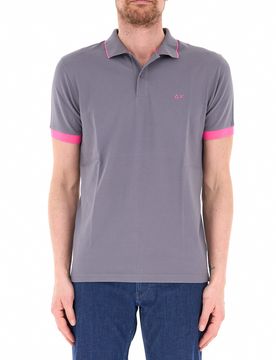 SUN68 Polo in cotone PIOMBO XL