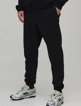 Herren Basic BM Signature Slim Fit Jogginghose Black Größe XL - boohooMAN - FashionsVida