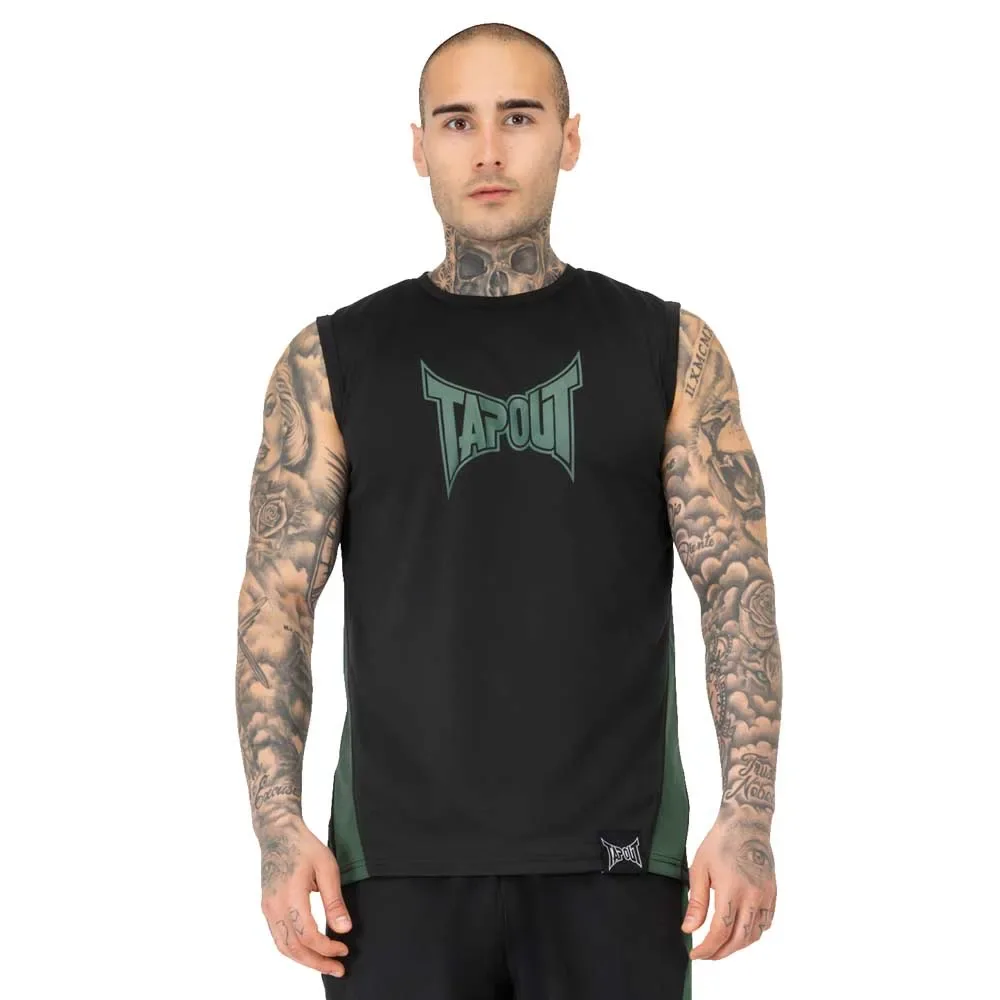 T-shirt Sans Manches Training Black / Green S - TapouT - FashionsVida