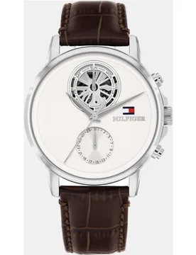 Reloj de hombre Stewart 1710746 de piel marrón - Tommy Hilfiger - FashionsVida