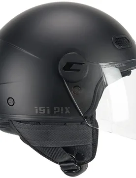 Casco Moto Jet 191A PIX MONO Nero opaco lunga taglia XL - Cgm - FashionsVida
