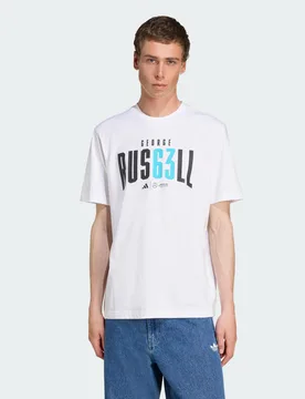 T-shirt Mercedes - AMG Petronas Formula One Team George Russell L White - Adidas - FashionsVida