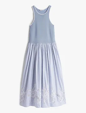 Abito BRODERIE ANGLAISE N/S LONG DRESS - Tommy hilfiger - FashionsVida