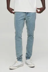 Herren Basic Skinny-Fit Jeans Hosen Stonewash Größe 34R